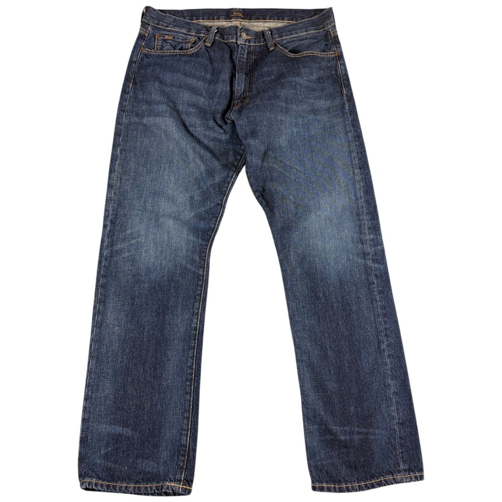 Polo Ralph Lauren Jeans Men's 34x32 Blue Straight Dark Washed Western Workwear